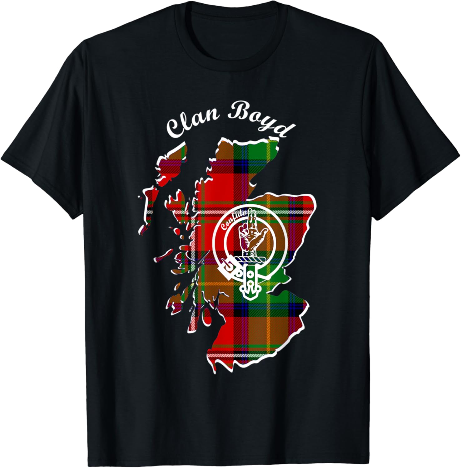 Clan Boyd surname last name Scottish Tartan map crest T